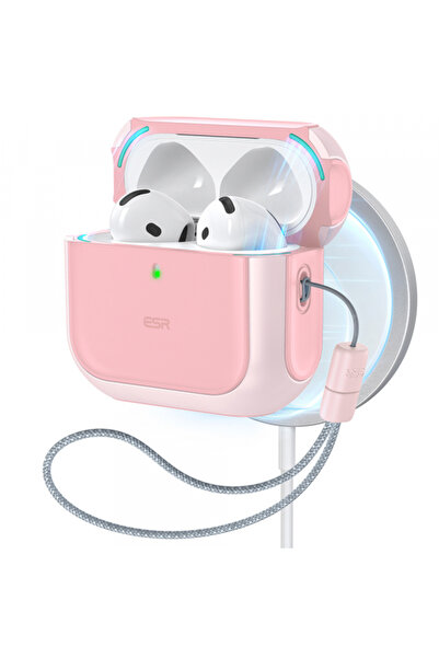 Stef's Cat ESR Orbit Υβριδική Θήκη για Apple AirPods 4, Ροζ