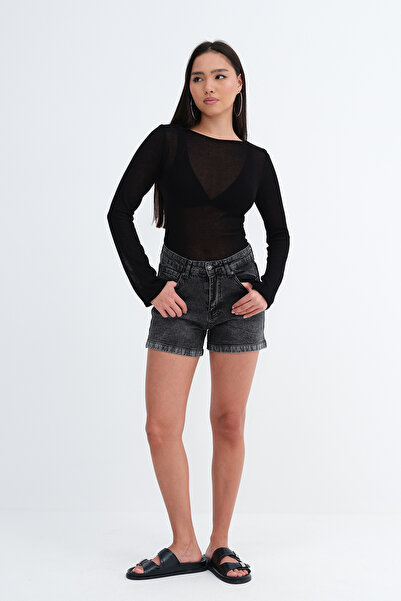 Addax Τζιν σορτς με τσέπες Ş1081