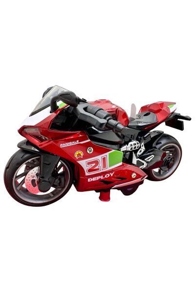 JPT Μοτοσικλέτα Σπορ από χυτό μέταλλο 1:14 με Φώτα & Ήχο