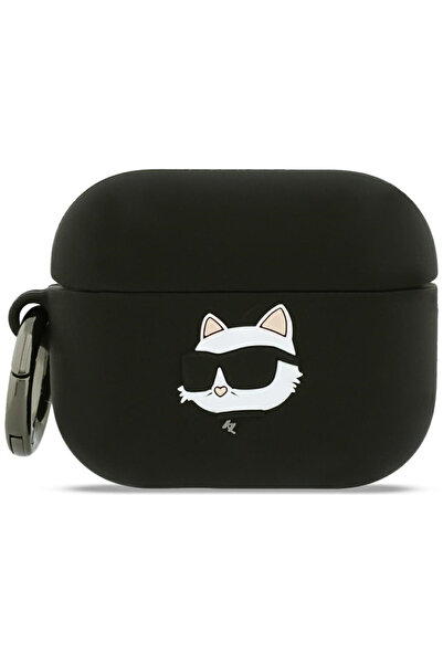 OEM Husa pentru casti, Apple Airpods Pro, Silicon, Black