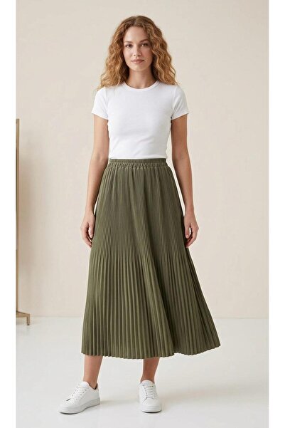 umut tekstil imalat تنورة مطوية، تنورة مزخرفة بالطيات، تنورة ذات نمط مطوي