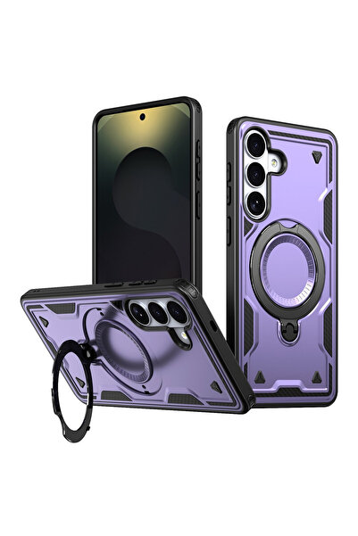 VERTEK Husa Hybrid Armor MagRing MultiAngle pentru Samsung Galaxy A57, Mov