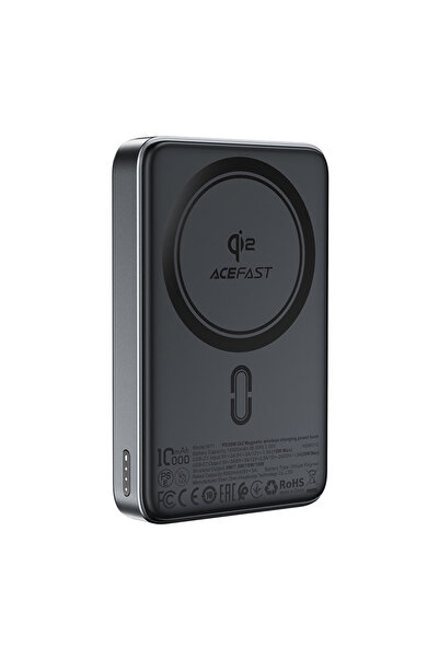 Acefast Εξωτερική μπαταρία, Acefast, 10000mAh, 38.5W, Μαύρο