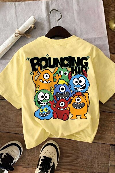 E-ROMA Bouncingkid Printed Unisex Children's T-Shirt 7Gh1