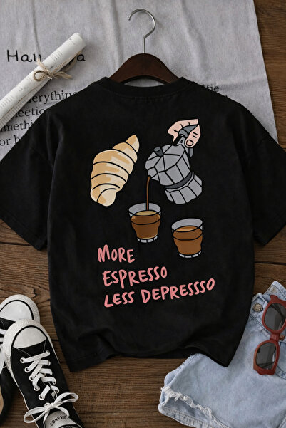 BENROMA Παιδικό μπλουζάκι unisex με στάμπα εσπρέσο κρουβασάν 6GH5