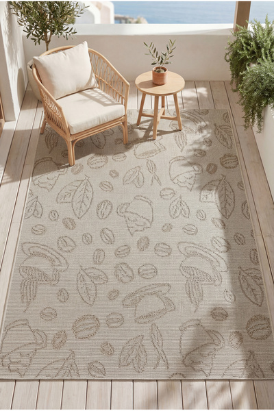 venucci home & living Larin Modern Sisal Jüt Toz Vermez Balkon Bahçe Mutfak K...