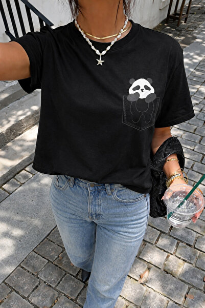 Tarz Cool Μπλουζάκι Unisex με στάμπα Panda – Άνετη εφαρμογή, casual στυλ