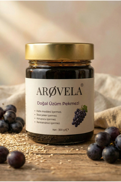 Arovela Arøvela Doğal Üzüm Pekmezi 100% Katkısız, İlave Şekersiz