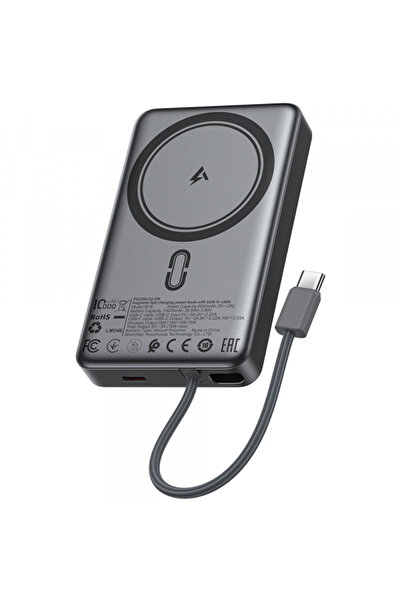 Acefast Εξωτερική μπαταρία, Acefast, 10000mAh, 22.5W, Μαύρο