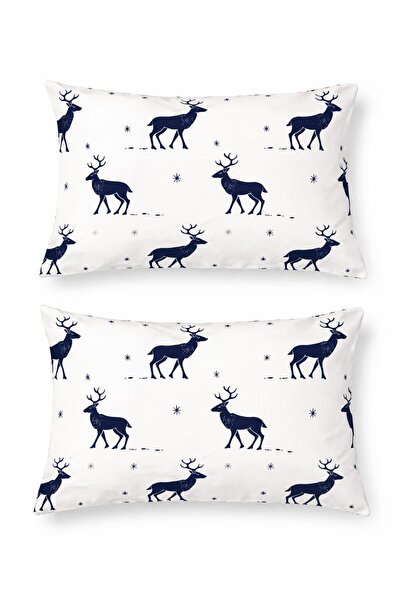 Eponj Home 2-Piece Pillowcase Set Deer Navy Blue