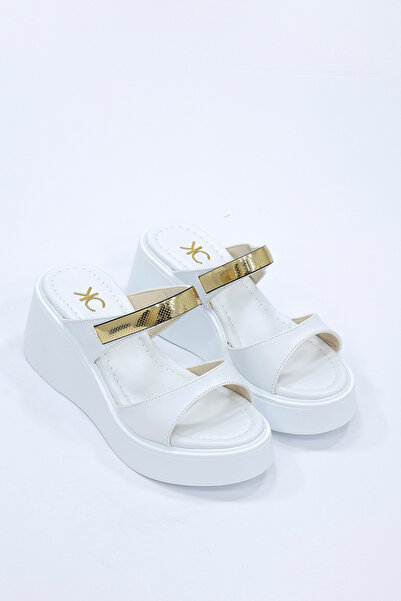 kajal ayakkabı Dl 51 Thick Soled Buckle Slippers