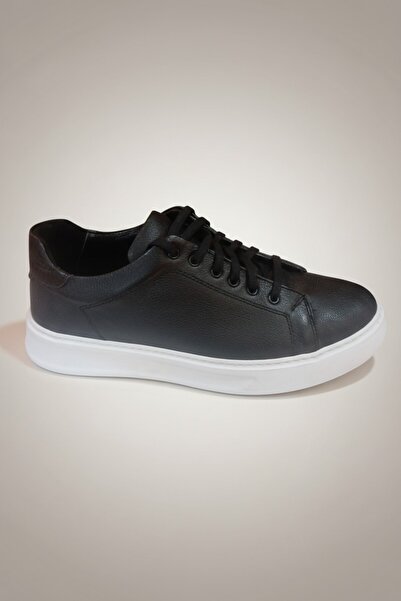 Modayak Ata M450 Black Genuine Leather Poly White Sole Daily Shoes