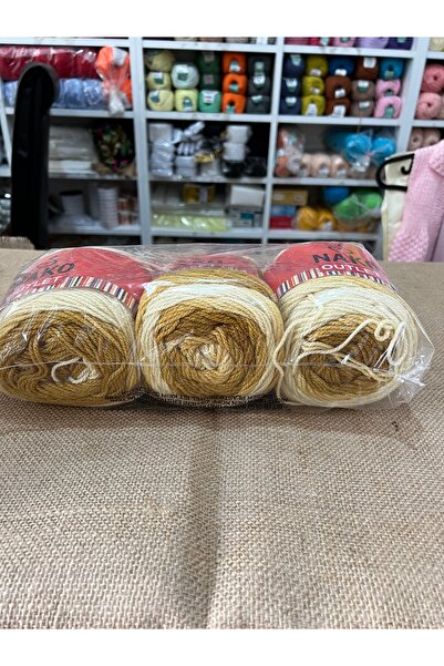 İhraç Fazlası Paketli örgü ipi ebruli