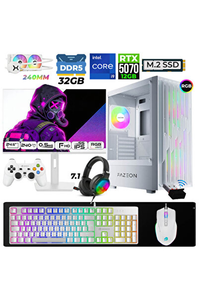 XASER Astra X890 i9 14900KF 32GB DDR5 Ram 1TB M.2 NVMe SSD 12GB RTX5070 Sıvı ...