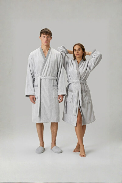 İrya Σετ μπουρνούζι από μάρμαρο 100% βαμβάκι, γκρι