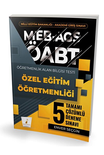 Pelikan Kitabevi MEB-AGS ÖABT Özel Eğitim Öğretmenliği Tamamı Çözümlü 5 Denem...