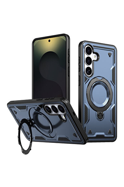 VERTEK Husa Hybrid Armor MagRing MultiAngle pentru Samsung Galaxy A07, Albastru