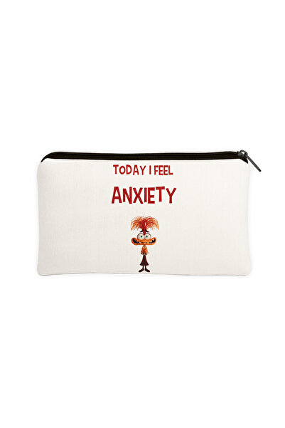 Hayali Şeyler حامل أقلام مطبوع عليه عبارة I Feel Anxiety من Reverse Face - كلاتش