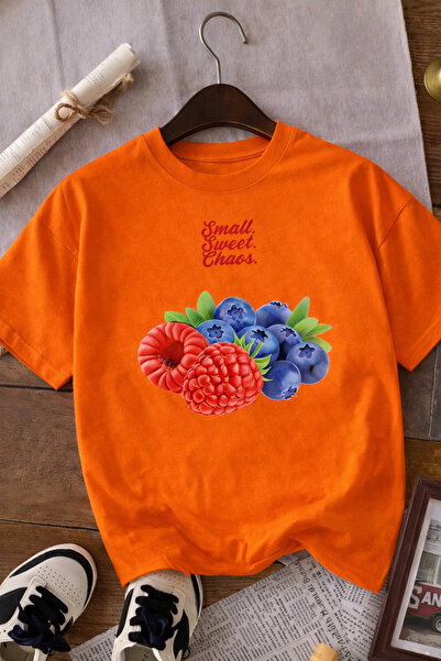 E-ROMA Blackberry Printed Unisex Children's T-Shirt 7Gh1