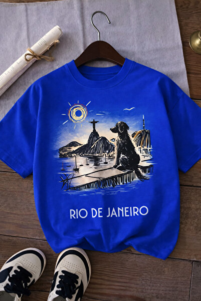 BENROMA تي شيرت للأطفال مطبوع عليه ريو دي جانيرو 7GH1