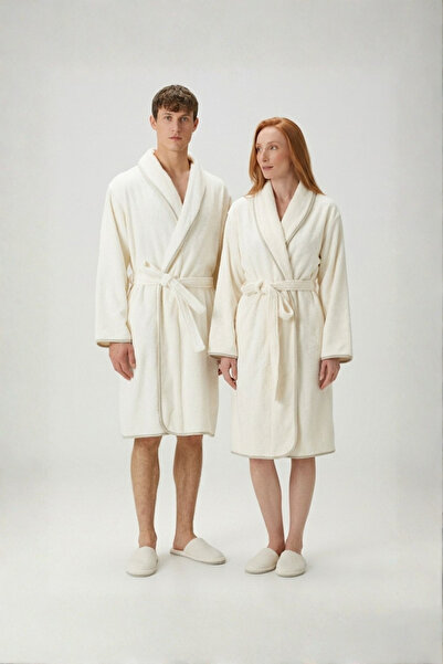 İrya Σετ μπουρνούζι Allesi 100% βαμβακερό εκρού