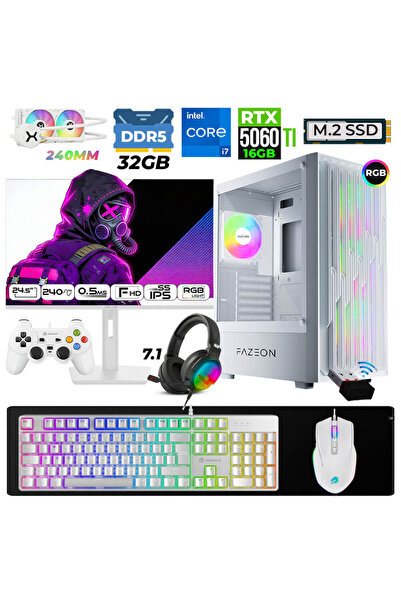 XASER Astra X800 i7 14700F 32GB DDR5 Ram 1TB M.2 NVMe SSD 16GB RTX5060 Ti Sıv...