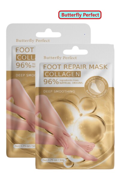 Butterfly Perfect 2Pcs Magic Collagen Moisturizing Foot Socks Collagen Essenc...