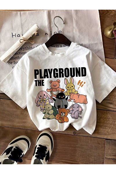 BENROMA تي شيرت PLAYGROUND THE BASKILI للأطفال من الجنسين 6GH1