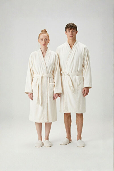 İrya Σετ μπουρνούζια Shadow 100% βαμβακερά εκρού