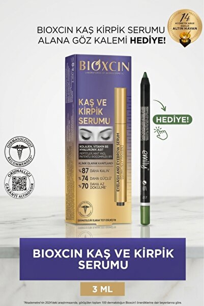 Bioxcin Kaş Kirpik Serumu - Emiliy Göz Kalemi (NO:117) Hediye