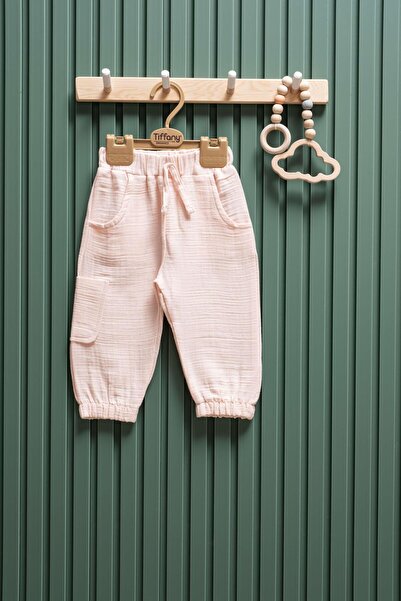 Tiffany Unisex Muslin Cargo Pocket Pants 6 Months 3 Years 100% Cotton