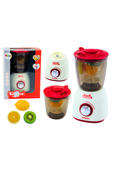 LEAN Περιστρεφόμενο μπλέντερ για παιδιά με φώτα και ήχους, 3 τεμάχια, φρούτα