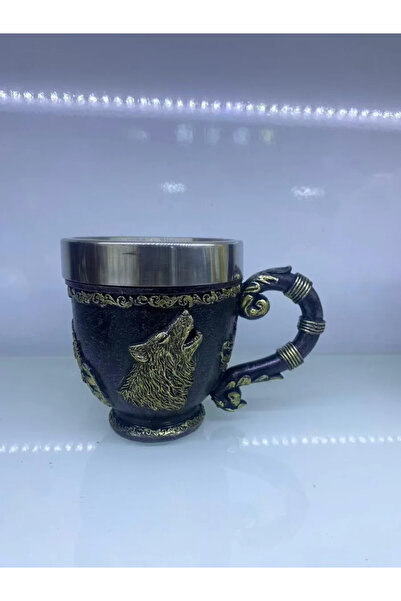 naque Wolf Embroidered Steel Mug Code 6922