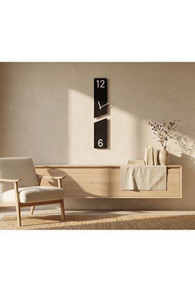 Decorassional Modern Şık Duvar Saati İki Parça 55x20
