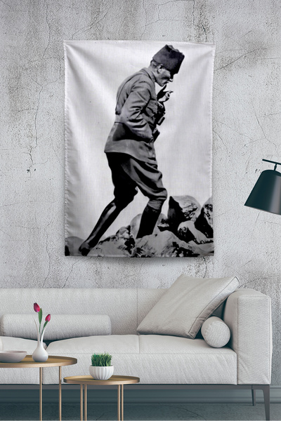 Vagonik Ataturk Themed Wall Covering Tapestry Pattern 429