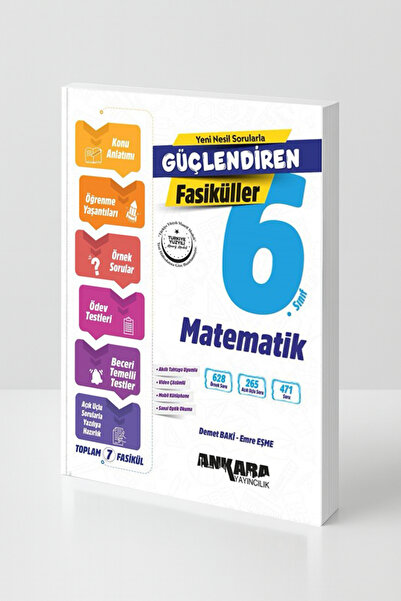 Ankara Yayıncılık 6.Sınıf Matematik Güçlendiren Fasiküller Konu Anlatımlı Sor...