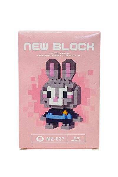 şekeyci New Block Bricks Judy Rabbit Karakter Figürü 3D Yapboz Puzzle