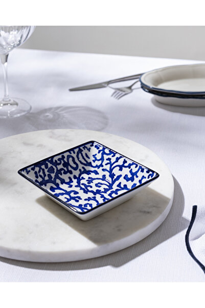 Madame Coco Reve Blue Freya Kare Tabak - 12 cm - Mavi/Beyaz