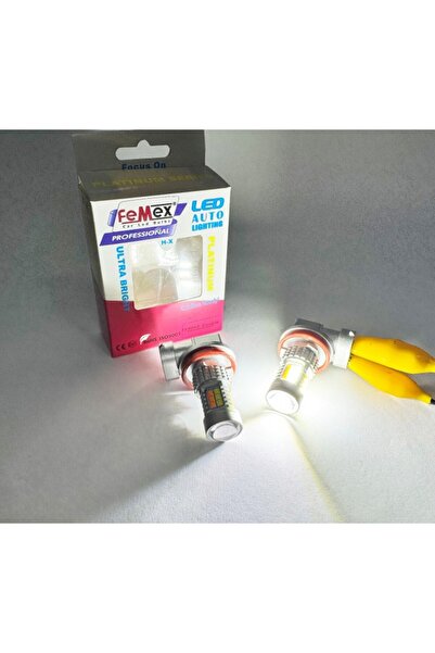 FEMEX Sis Led Ampul H8/11 Çift Renk Beyaz&Turuncu Aç&Kapa Mercekli Led Ampul