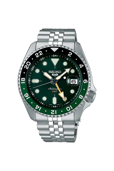 Seiko SSK035K1 5 Sports Automatic GMT Watch Silver