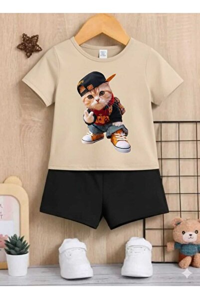 Nice Clothes ΚΑΛΟΚΑΙΡΙΝΟ ΠΑΙΔΙΚΟ ΜΠΛΟΥΖΑΚΙ ΣΟΡΤΣ UNISEX (ΣΧΕΔΙΟ ΓΑΤΑΣ ΜΕ ΚΑΠΕΛΟ)