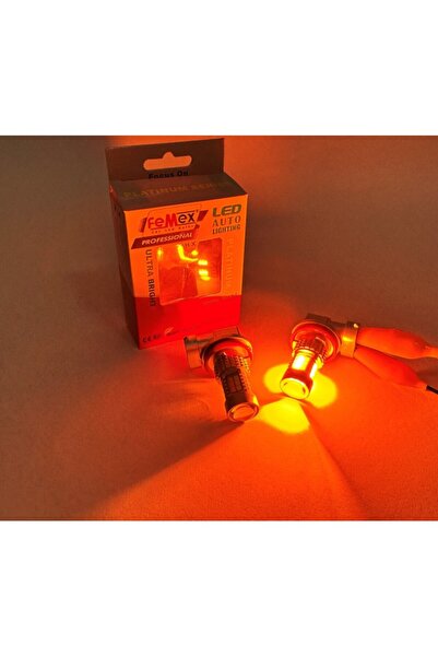 FEMEX Sis Led Ampul H8/11 Çift Renk Beyaz&Turuncu Aç&Kapa Mercekli Led Ampul