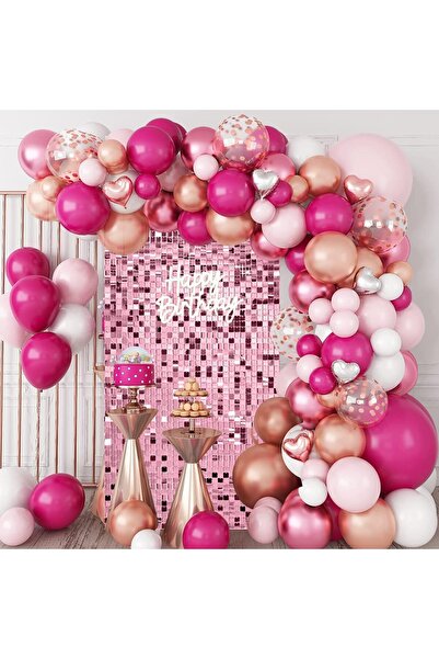 OEM 12 Ροζ Πάνελ Τοίχου με Γκλίτερ και Πούλιες, Λαμπερό Φόντο Φωτογραφίας 90 ...