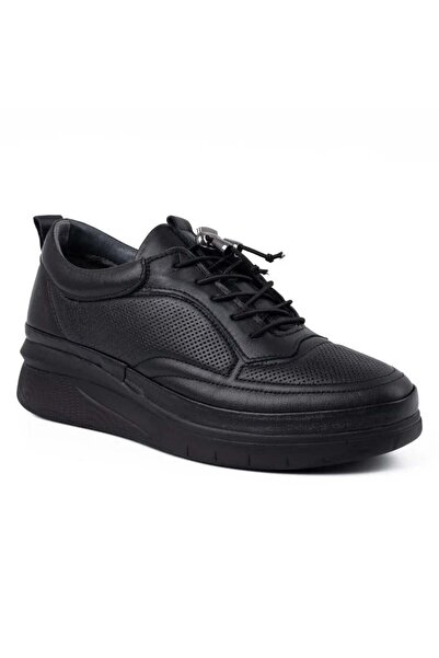 Beety 227.121 Genuine Leather Casual Women's Shoes-Black