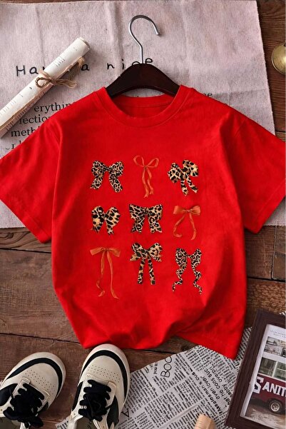 E-ROMA Ribbon Printed Unisex Children's T-Shirt 8Gh4