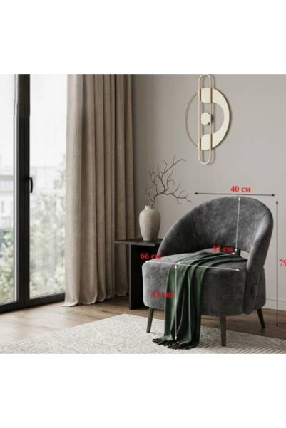 Generic Single Fabric Chair Dark Grey