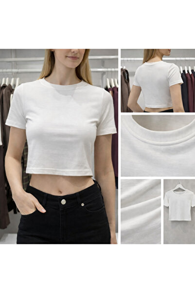 MODA تي شيرت قصير بقصة أساسية