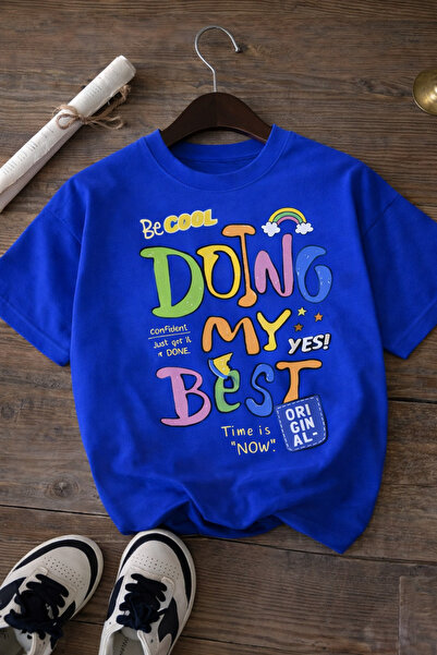 DM DOLCE MORE Doing My Best Printed Unisex Children's T-Shirt 8Gh6