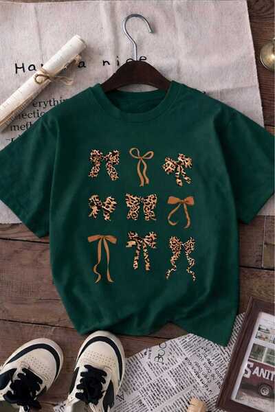 E-ROMA Ribbon Printed Unisex Children's T-Shirt 8Gh4