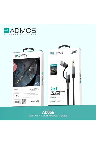 ADMOS AD056 2-in-1 USB-C and Lightning to 3.5mm Aux Audio Cable